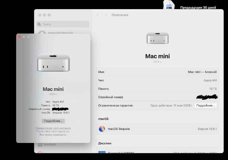 Apple Mac mini M4 256 ГБ 5