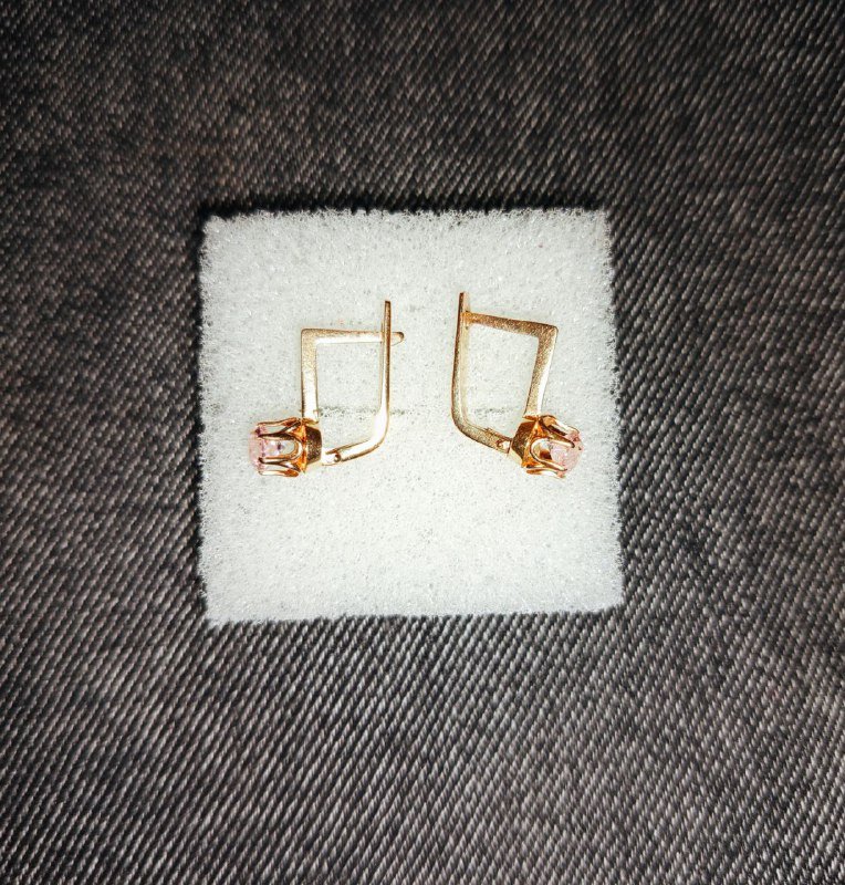 Золотые серьги с натуральными сапфирами 3,3 грамма 3