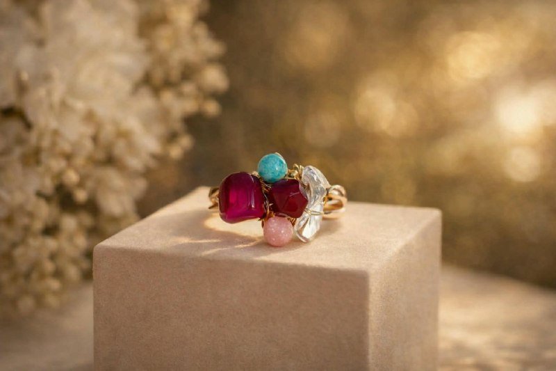 Natural stone rings 5