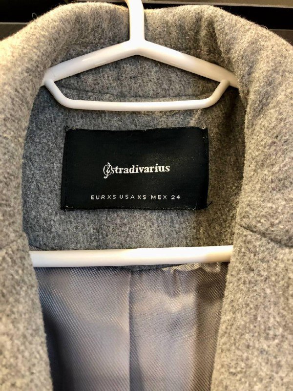 Пальто Stradivarius XS осень полиэстер шерсть 3