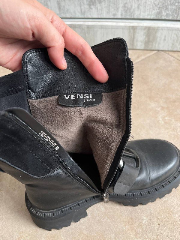 Байкерские ботинки мужские, натуральная кожа, размер 38 4