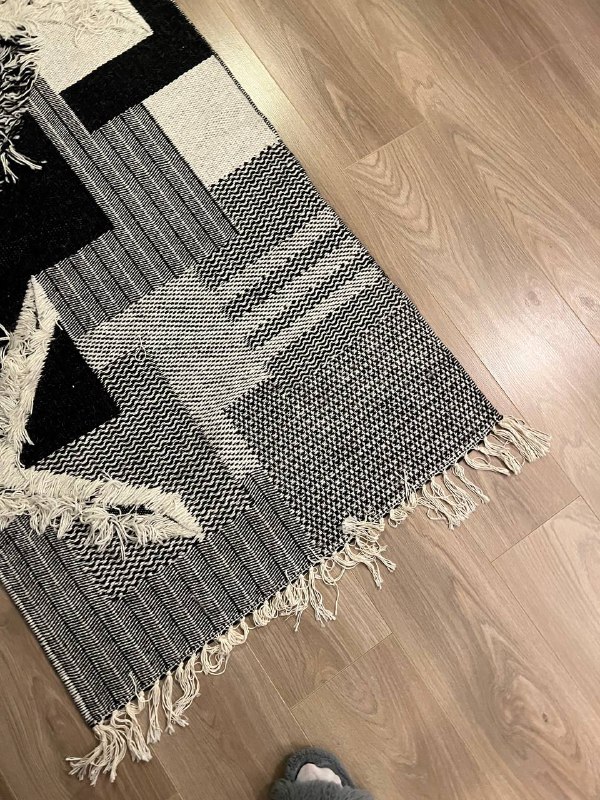 Ковер IKEA ABILDÅ серый/черный 80x150cm 3