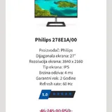 Монитор Philips 278E1A 27 IPS 4ms 3840x2160 60Hz 3