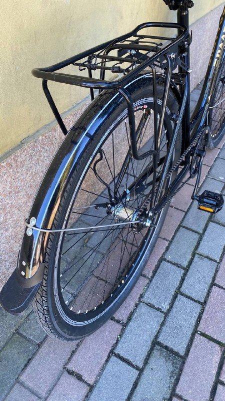 Городской велосипед с корзинкой и багажником 4