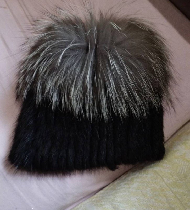 Теплая шапка из натурального меха чернобурки 2