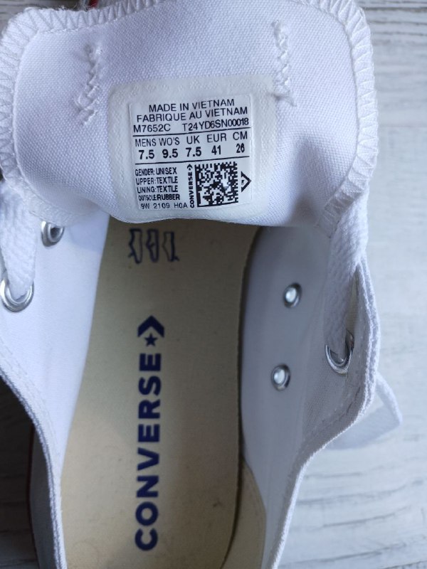 Кеды Converse 41 размер белые 5