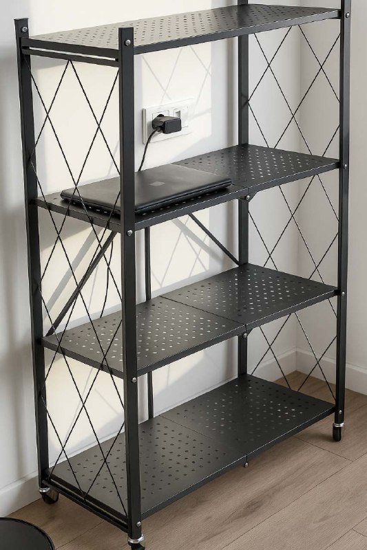 Металлический стеллаж на колесиках