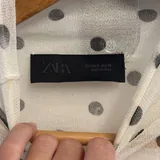 Zara полупрозрачный топ в горошек 5