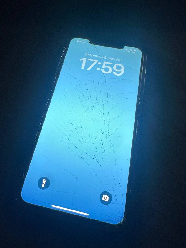 iPhone 11 Pro Max 512GB со стеклами треснутыми, с зарядкой и чехлом 2