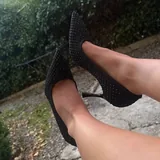 Leopard heels, black sparkles heels, black heels 3