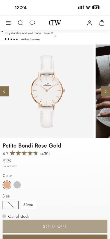 Оригинальные женские часы Daniel Wellington Petite Bondi 5