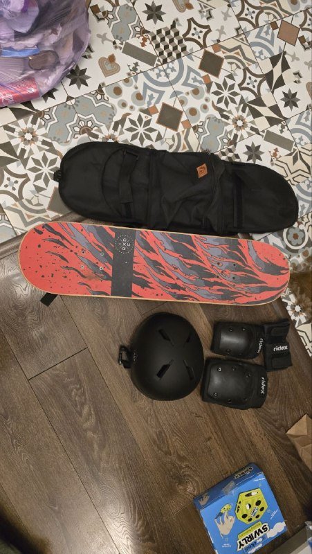 Скейтборд ridex, комплект защиты, шлем