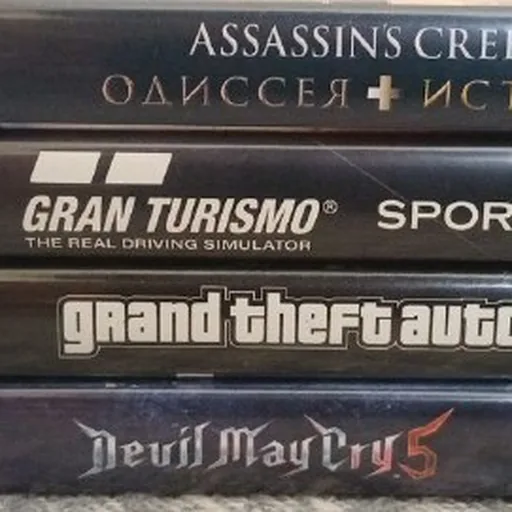 Диски для PS4, Assassin's Creed Odyssey + Origins, Gran Turismo Sport, GTA 5, Devil May Cry 5