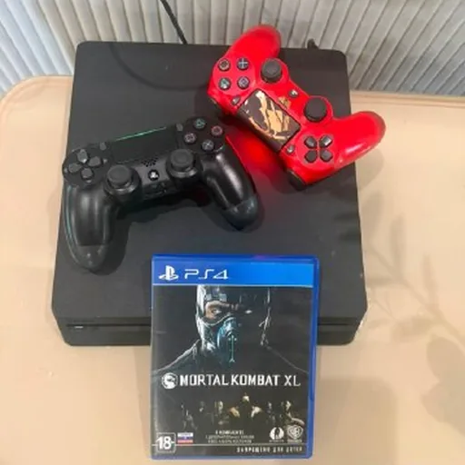 PS4 Slim, Mortal Kombat XL, кабели, джойстики