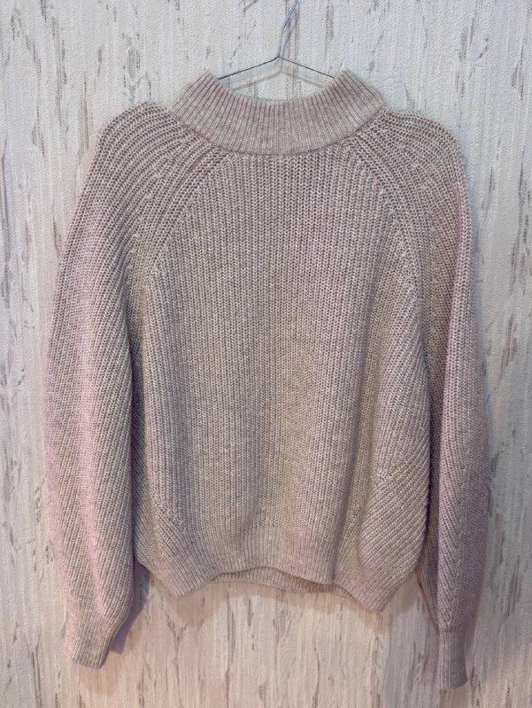 Укороченный свитер цвета кофе с молоком, размер М