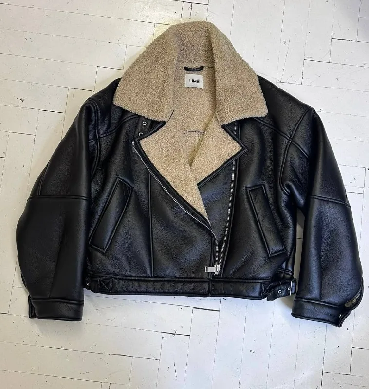 LIME L sheepskin coat 1