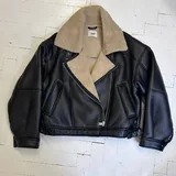 LIME L sheepskin coat 1