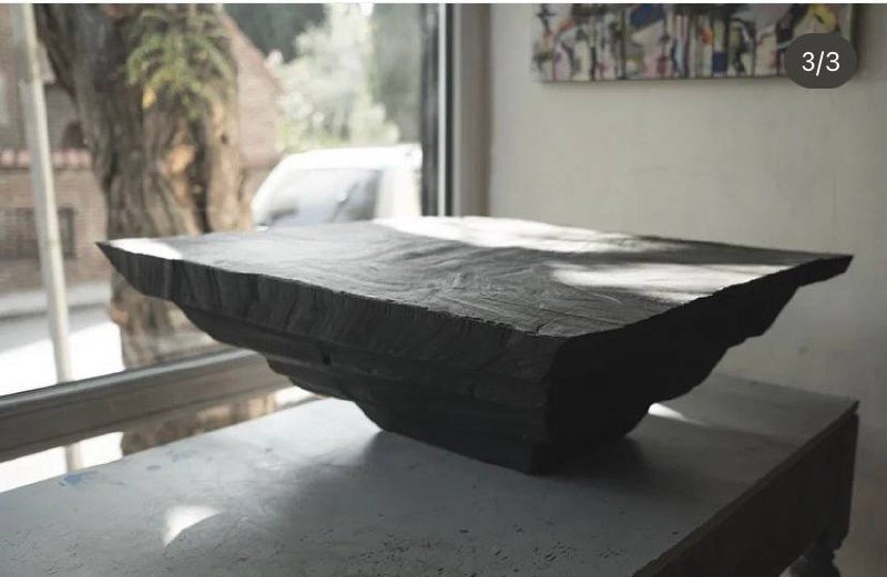 Деревянный стол ручной работы обожженное дерево 3