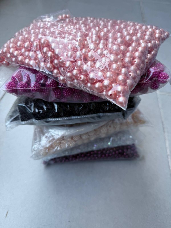 Бусины для рукоделия в фасовке 500гр разные цвета и размеры 7