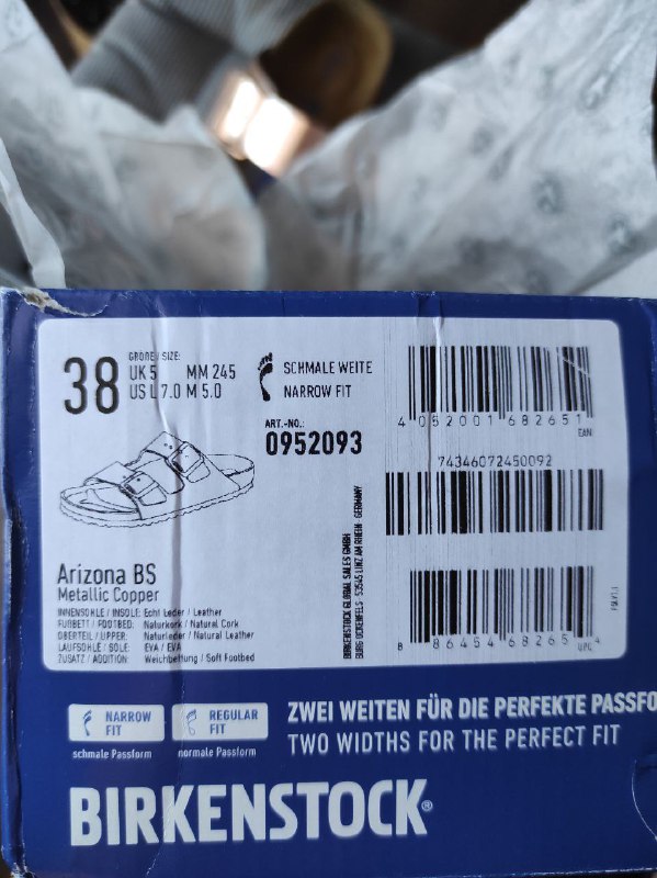 Новые кожаные Birkenstock Arizona BS, размер 38 3