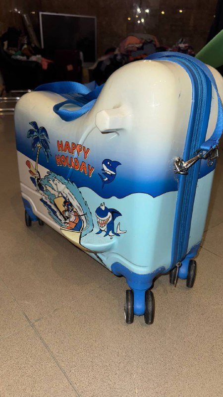 Детский чемодан ручная кладь с сиденьем и катанием