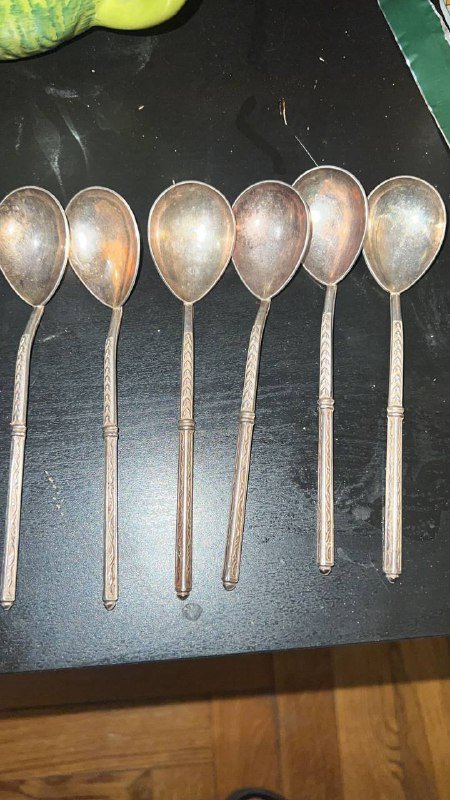 Ложки для дессерта 50% серебра