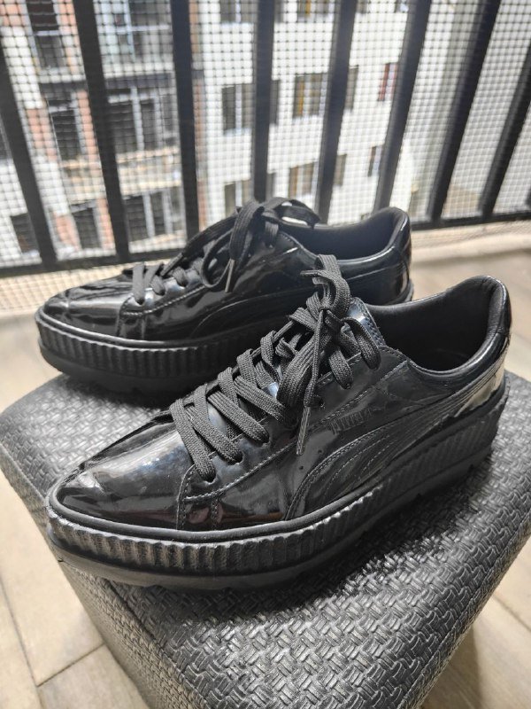 Женские осенние ботинки Puma×Rihanna 37 размер лаковая кожа