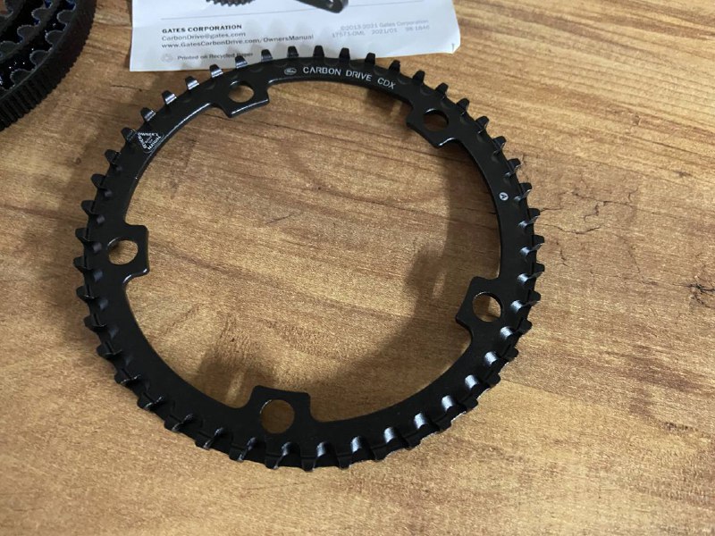 Ремень Gates Carbon Drive CDX 115T, Звезда Gates CDX CT11465AA 46T 2