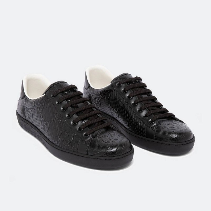 Мужские кроссовки Gucci Ace Black GG размер 45 2