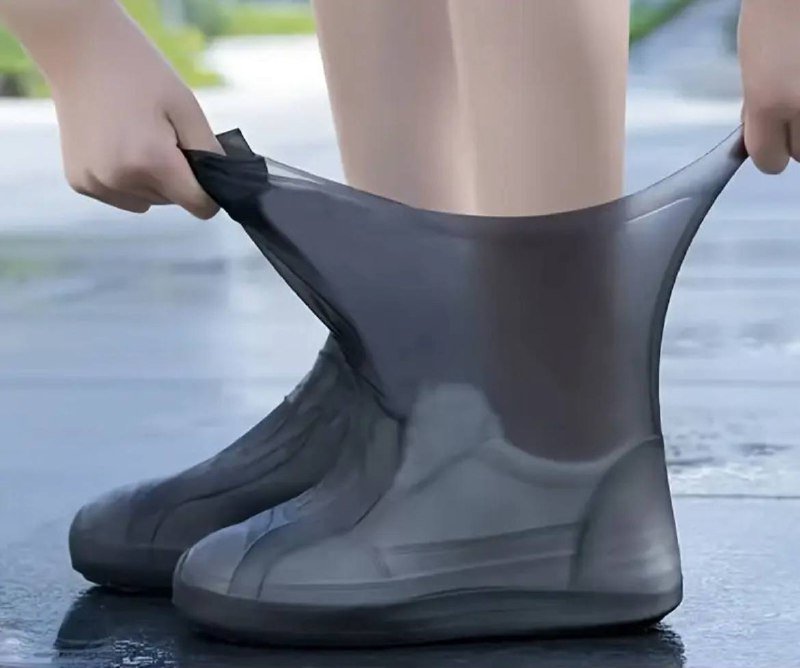 Водонепроницаемые бахилы на обувь черные 2