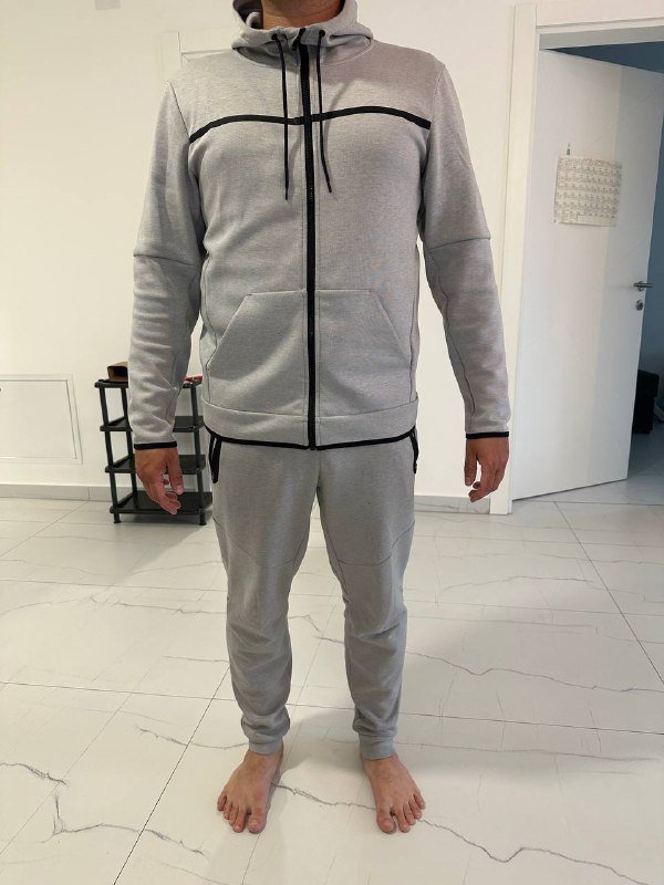 Кофта на молнии Jack Wolfskin, Лонгслив серый, Серый костюм 1