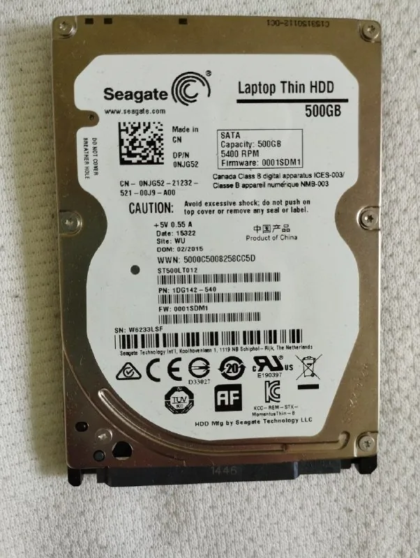 Жесткий диск 2,5" HDD Seagate 500GB SATA 1