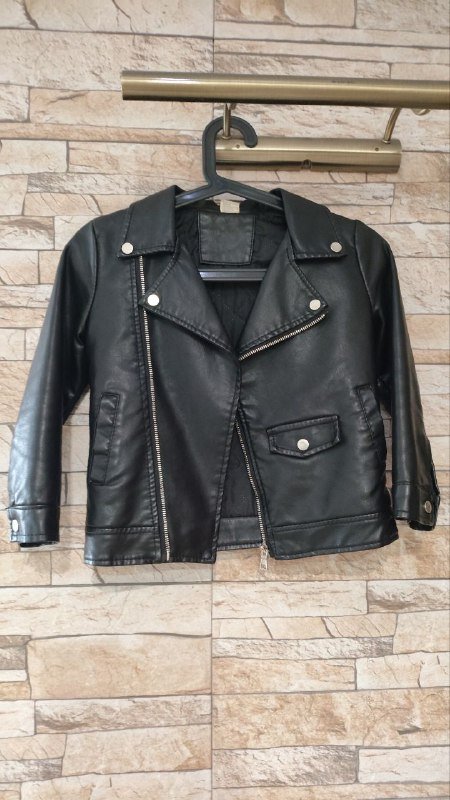 Кожаная куртка детская кожзам косуха 6-8 лет