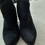 Black suede boots, size 37 3