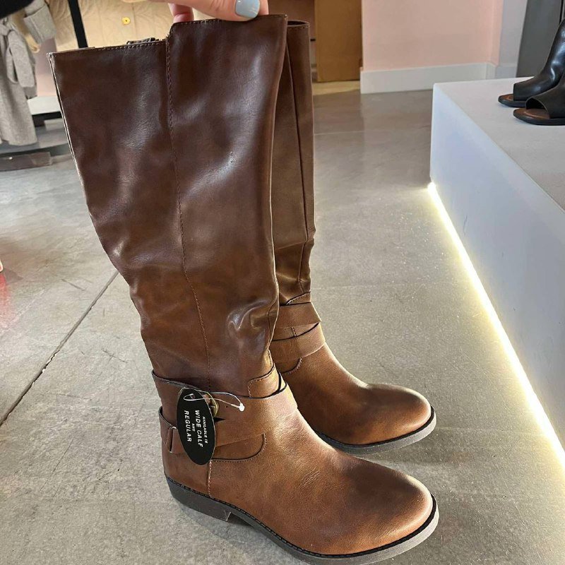 Женские коричневые сапоги 7