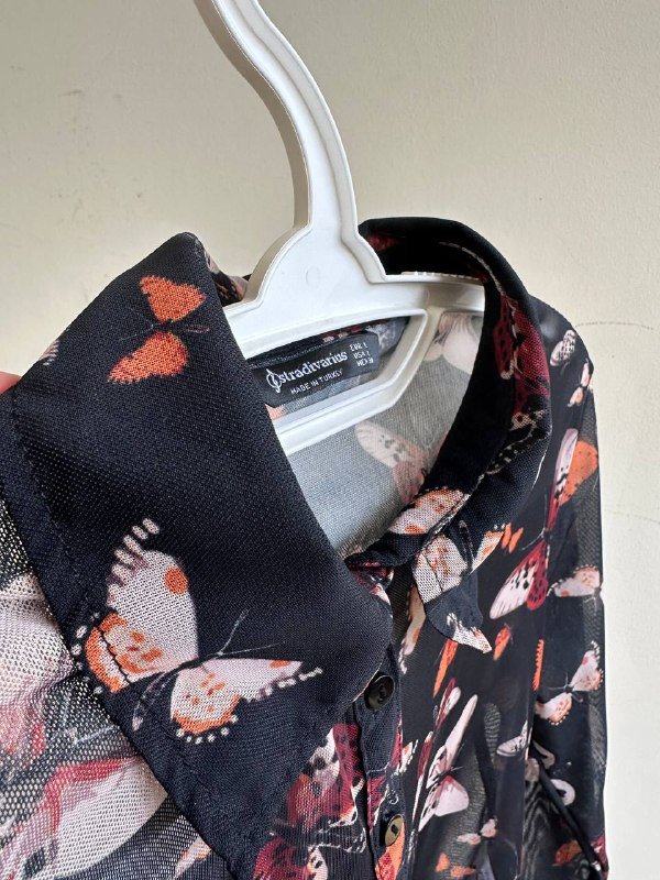 Полупрозрачная блуза с бабочками Stradivarius 5