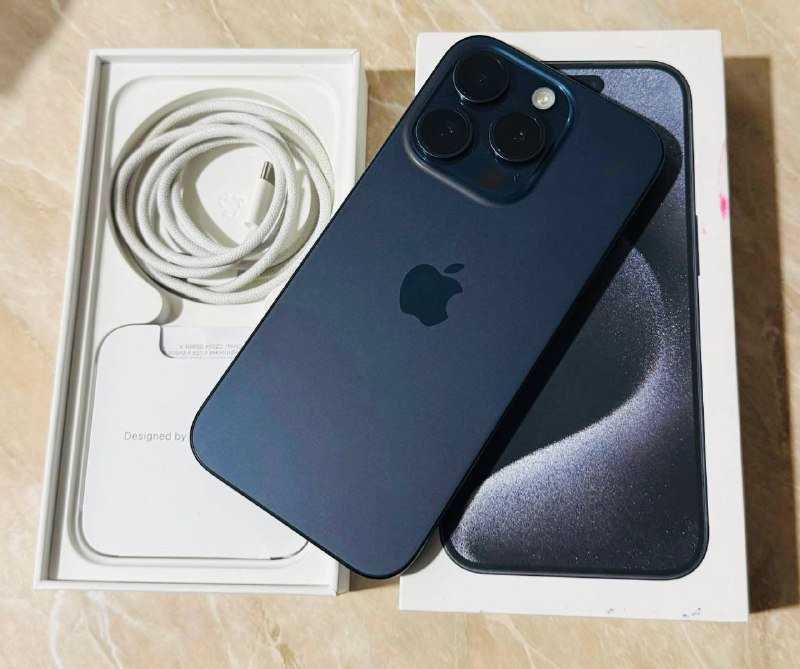 iPhone 15 Pro, синий титан, 128 ГБ