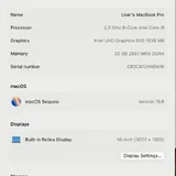 MacBook Pro 16 2019 i9 32GB 1TB SSD 4