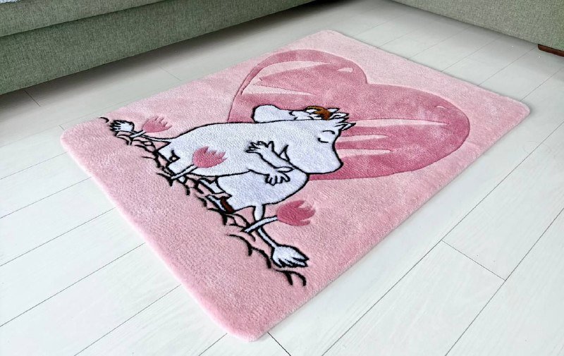 Ковер ручной работы розовый 112х85 2