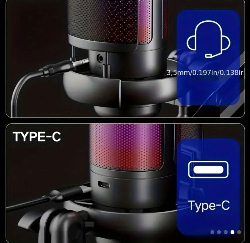 Микрофон BOMGE RGB на стойке 4