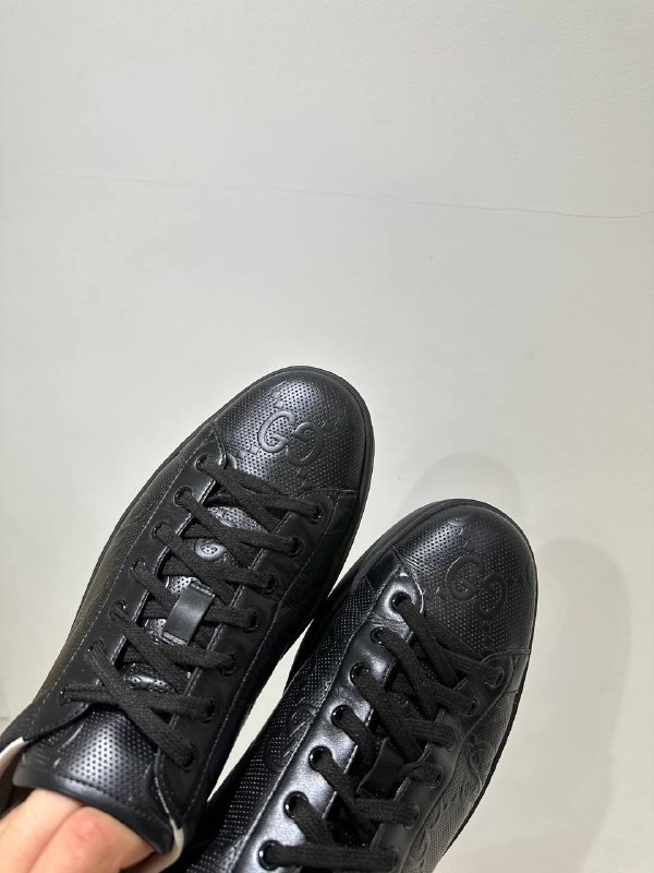 Мужские кроссовки Gucci Ace черные GG размер 45 2