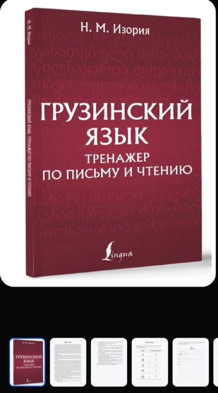 Тренажер по письму и чтению грузинского языка