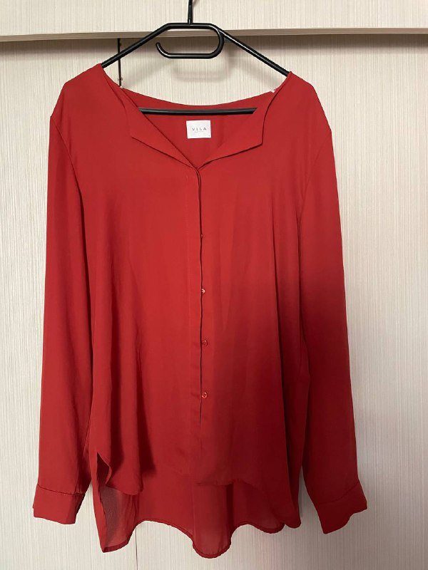 Женская блуза Vila размер L рыжая красная
