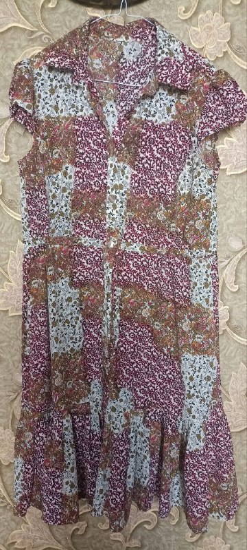Платье-халат, сарафан яркий из хлопка