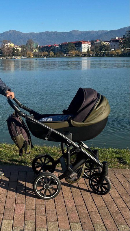 Коляска 2в1 цвет хаки