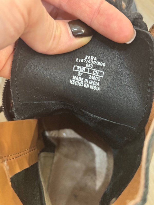 Детские кожаные ботинки Zara 37 размер 3