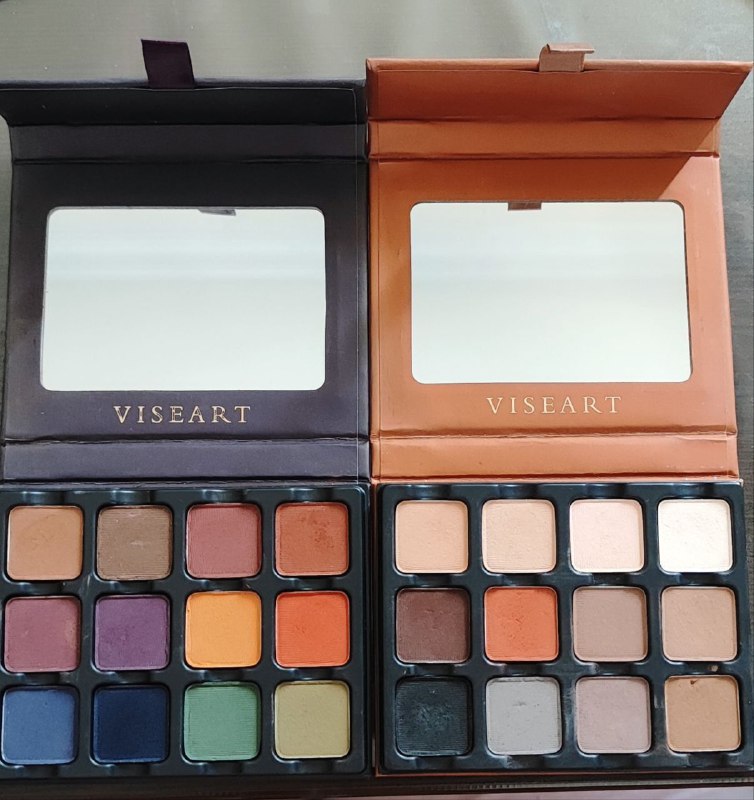 Палетки теней Viseart dark и nude