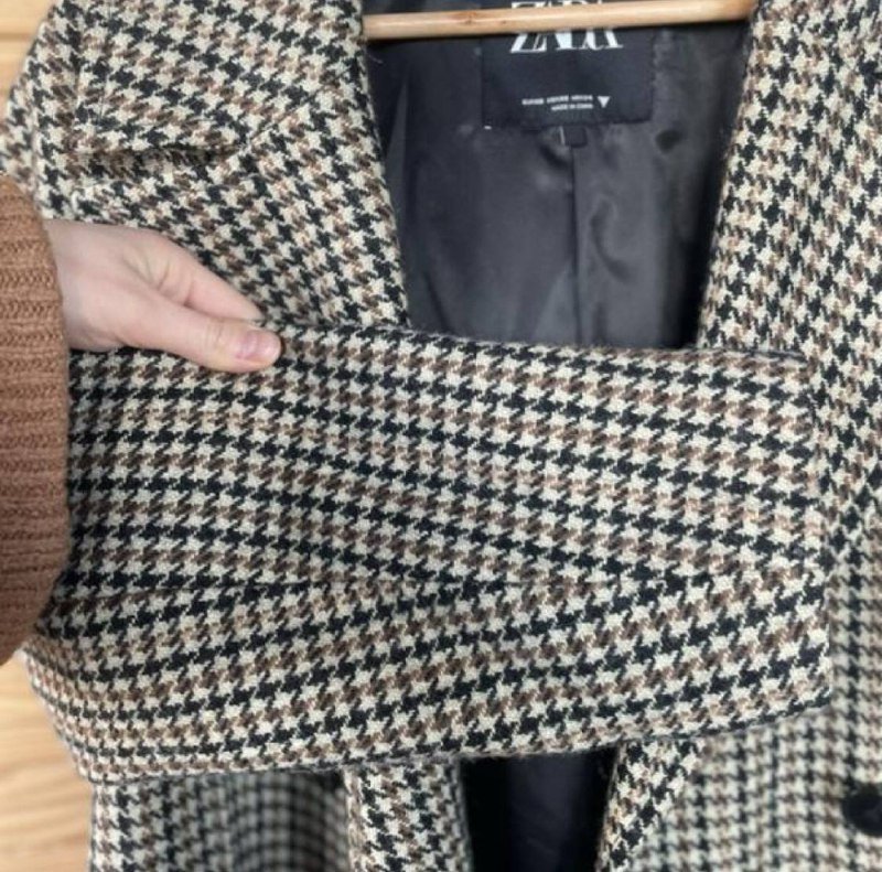 Пальто Zara смесовая шерсть oversize XS 4