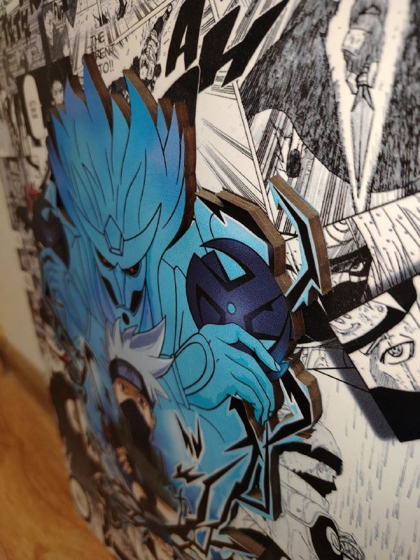 Деревянный портрет Хатаке Какаши Naruto 2