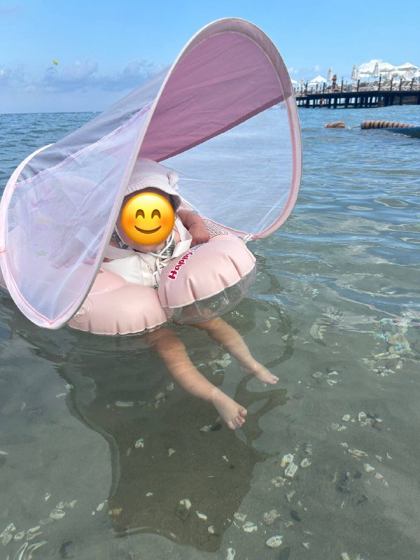 Надувной круг с навесом для ребенка до 11 кг